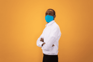 a man with a mask